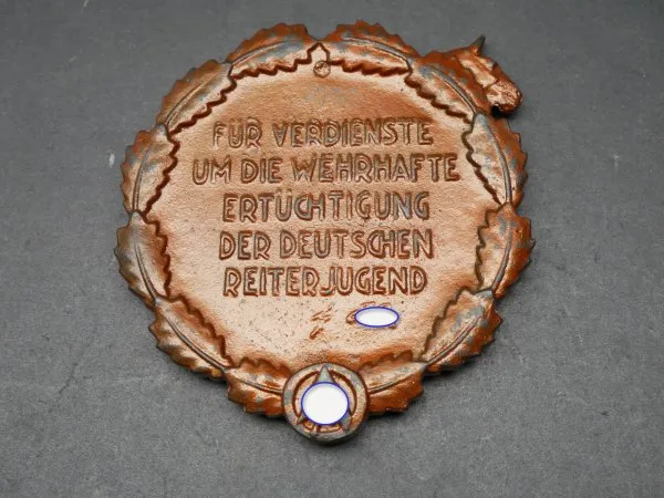 SA equestrian plaque for services to the military training of the German equestrian youth