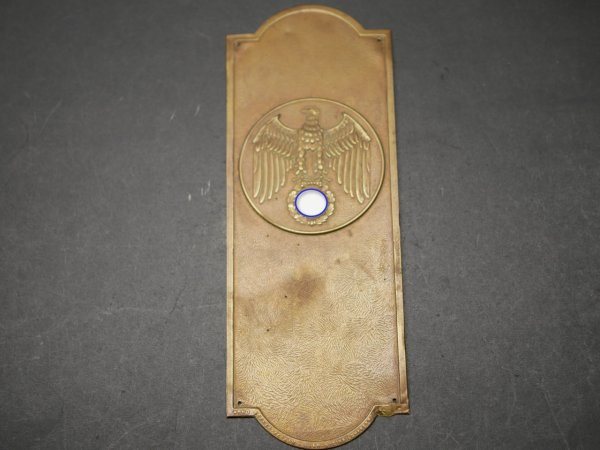 Rare door plaque with eagle and HK, dimensions 255 x 95 mm