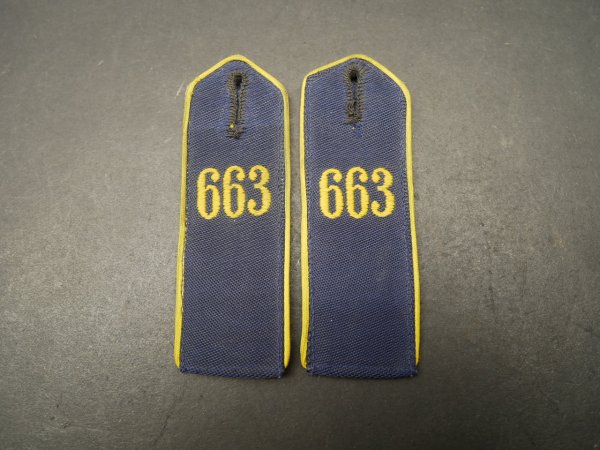 Shoulder boards / shoulder pieces Marine-HJ Bann 663 Litzmannstadt/Wartheland