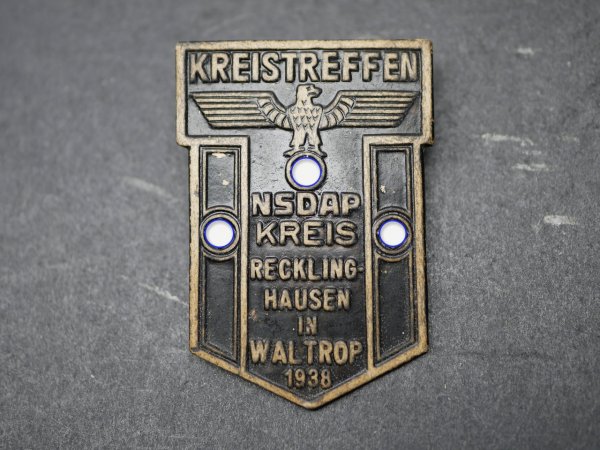 Badge - District meeting NSDAP district Recklinghausen in Waltrop 1938