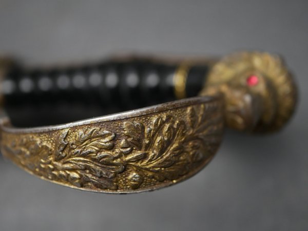 Gift sabre with large rose damask blade, to "The brave Lieutenant Otto Voss - the grateful hometown of Neuenrade"