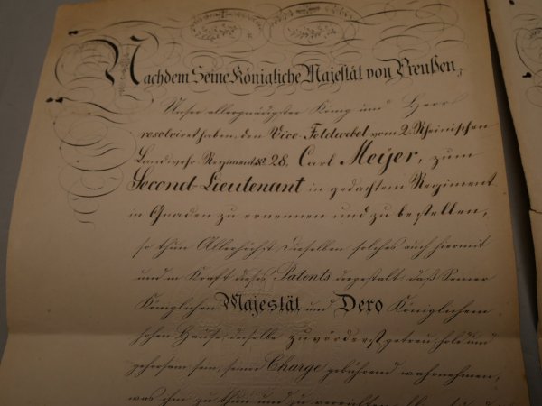 Lot of patents / certificates / documents Lieutenant Meyer period 1866-1877