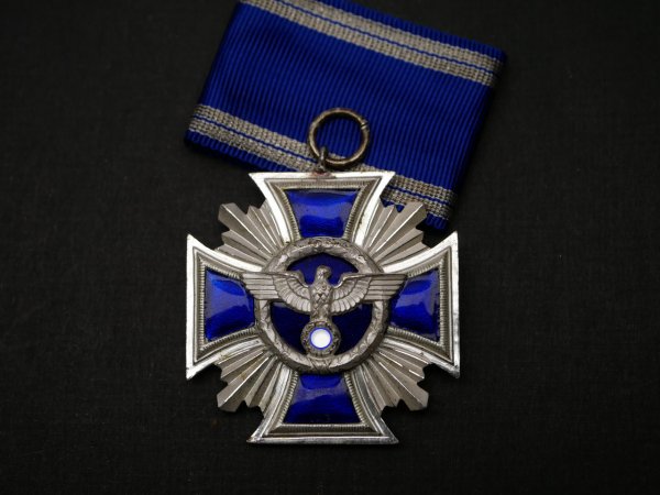 NSDAP Service Award 2nd Class in Silver on Ribbon in Blue Award Box