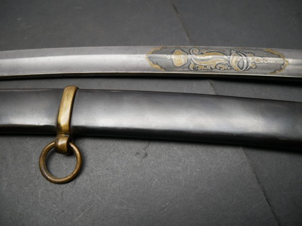 Bavaria - Heavy lion head sabre of a noble cavalry officer around 1870