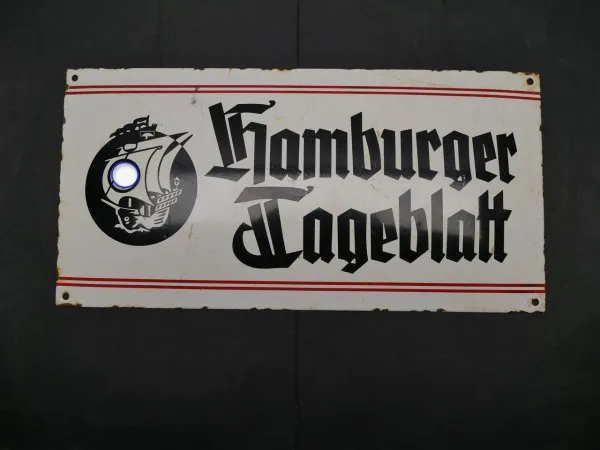 Enamel sign - Hamburger Tageblatt