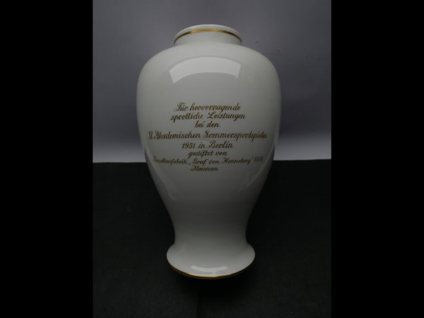 Meissen - Large Lidded Vase / Cup "For Peace and Friendship between Nations" Berlin 1951 - For outstanding sporting achievements