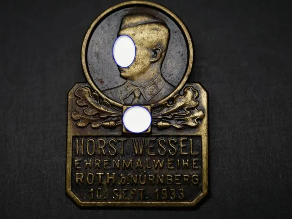 Badge Horst Wessel Memorial Consecration Roth near Nuremberg 1933