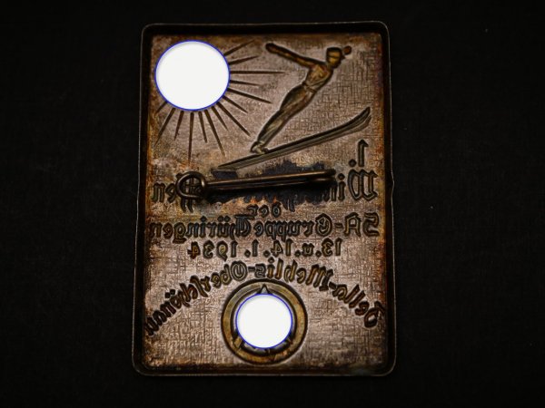 Abzeichen - 1. Wintersport-Treffen der SA-Gruppe Thüringen 1934 Zella-Mehlis-Oberschönau