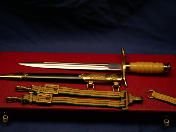 Geschenkdolch - NVA Generalsdolch LSK Luftstreitkräfte mit Gehänge + Hänger im Etui