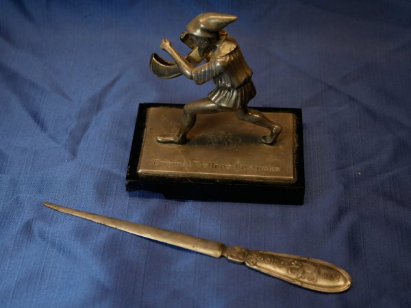 Werbung / Tischdekoration - AWS - Sächsische Metallwarenfabrik Aug. Wellner Söhne A.G. Aue in Sa.