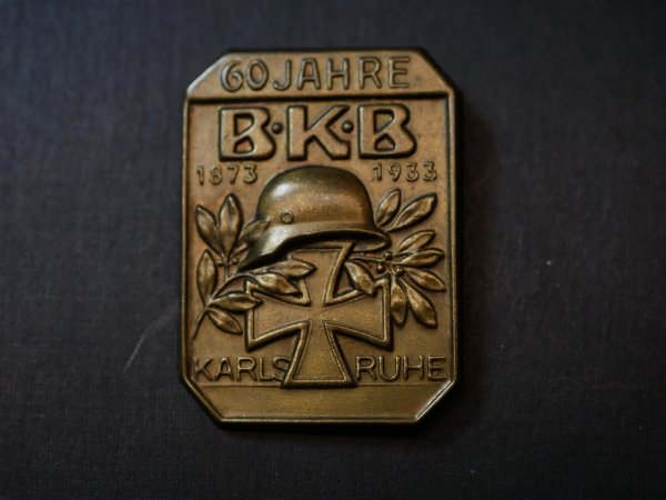 Abzeichen - 60 Jahre BKB 1873 / 1933 Karlsruhe