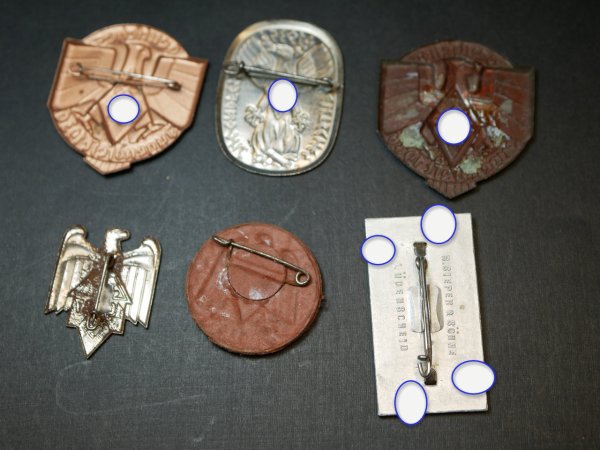 6 Abzeichen - WHW HJ usw.