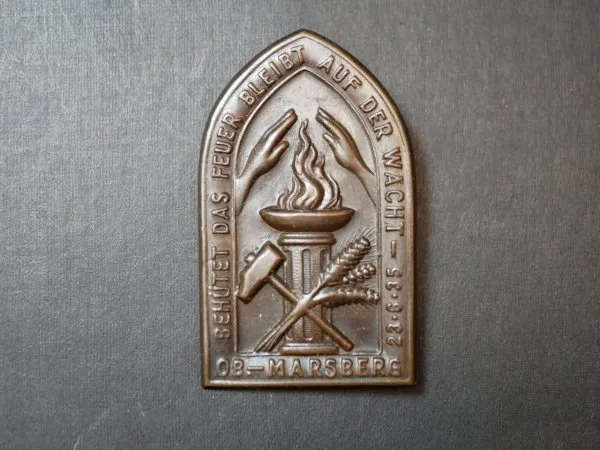 Badge - Guard the fire, stay on guard, Obermarsberg 1935
