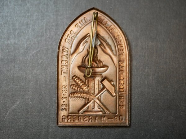 Abzeichen - Behütet das Feuer bleibt auf der Wacht, Ober-Marsberg 1935