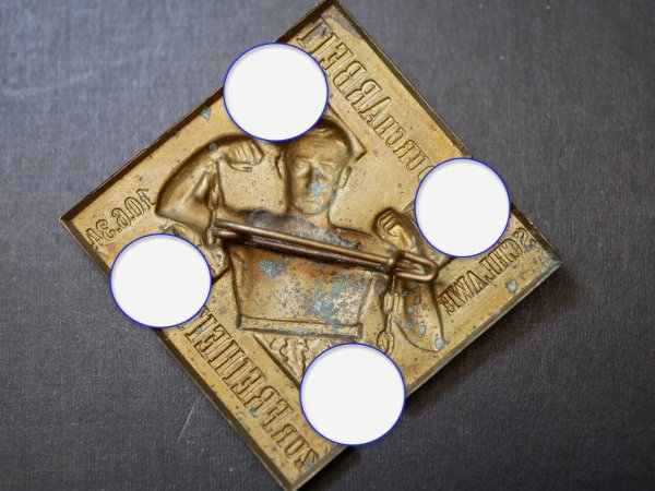 Abzeichen - Durch Arbeit zu Freiheit - Schlawe 1934