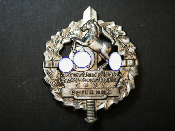 Abzeichen - SA Sportkampftage der SA Gruppe Westfalen 1937 in Dortmund