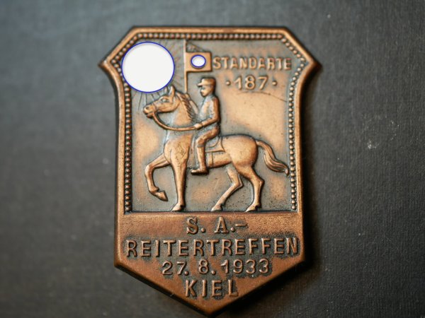 Abzeichen - SA Reitertreffen Standarte 187 Kiel 1933