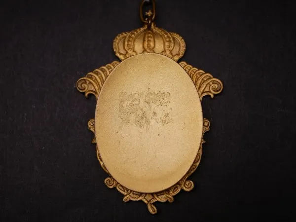 Anhänger / Medaillon - Bekröntes Bildnis von König Friedrich II. von Preußen und Initialen für Fridericus Rex