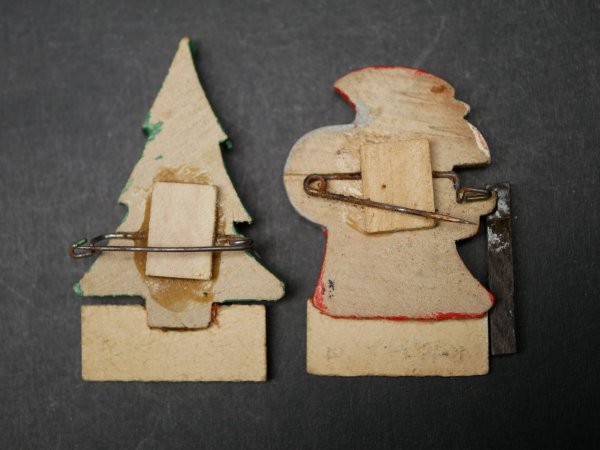 WHW Abzeichen - Weihnachtsmann + Weihnachtsbaum 1934