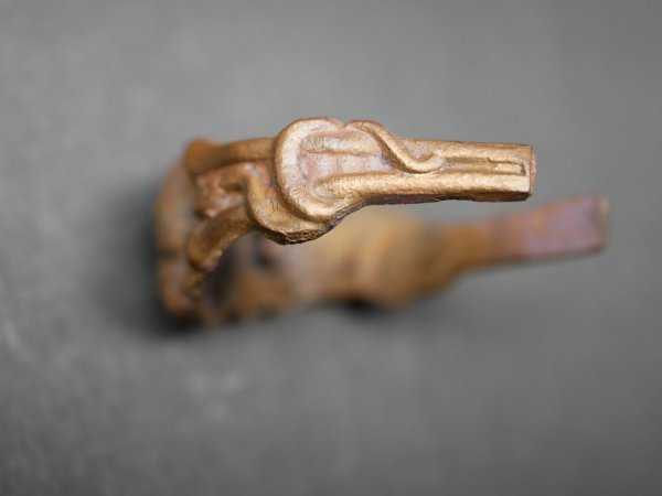 Original skull ring hussar ring in found condition / hoard find / blank