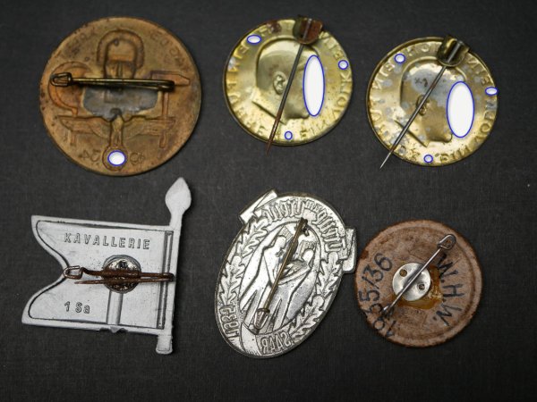 Lot of 6 WHW Badges - Labor Day 1934 + Loyalty for Loyalty + Flag Cavalry etc.