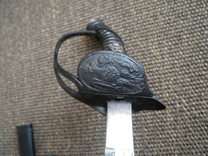 Preussischer IOD Infanterie Offiziersdegen + Einheitssäbel - Hersteller Eickhorn Solingen