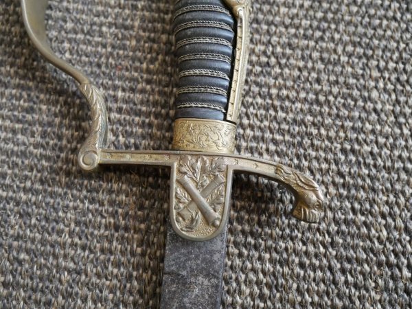 Artillerie Säbel - Hersteller Clemen & Jung Solingen - unberührter Dachbodenfund