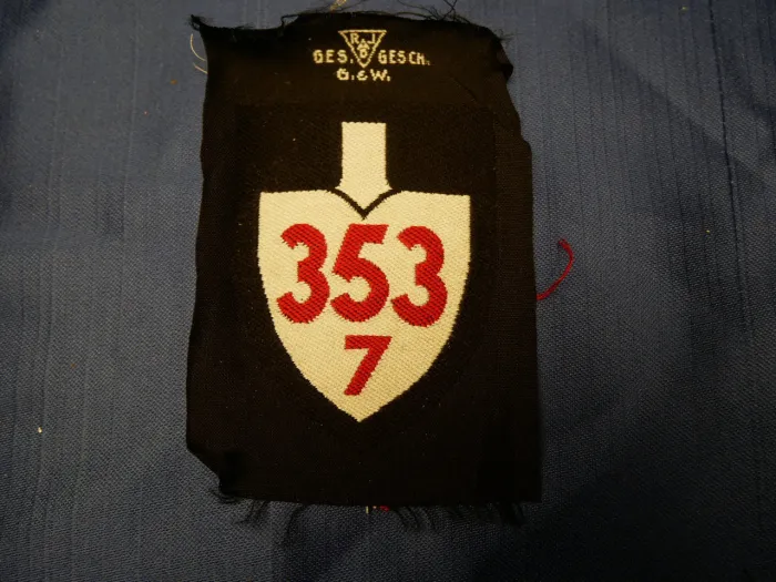 Reichsarbeitsdienst RAD Ärmelabzeichen Ärmelspaten 353 / 7 Niederösterreich - ungetragenes BeVo Stück