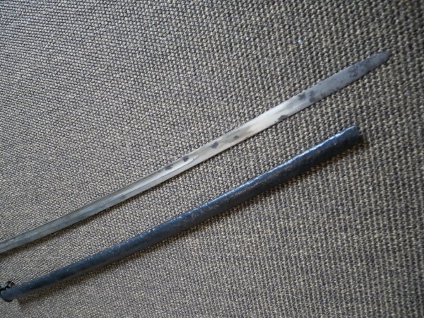 Two WWII sabers - officer's saber + enlisted man's saber as spare parts or for hobbyists