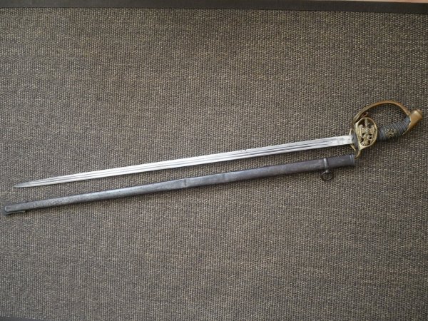 Prussian IOD Infantry Officer's Sword with Folding Hinge - Manufacturer Clement & Jung Solingen