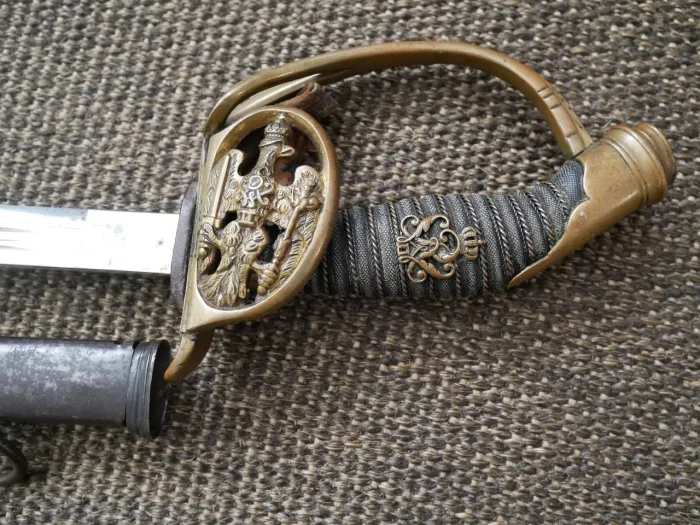 Preußen IOD Infanterie Offiziersdegen mit Klappschanier - Hersteller Clement & Jung Solingen