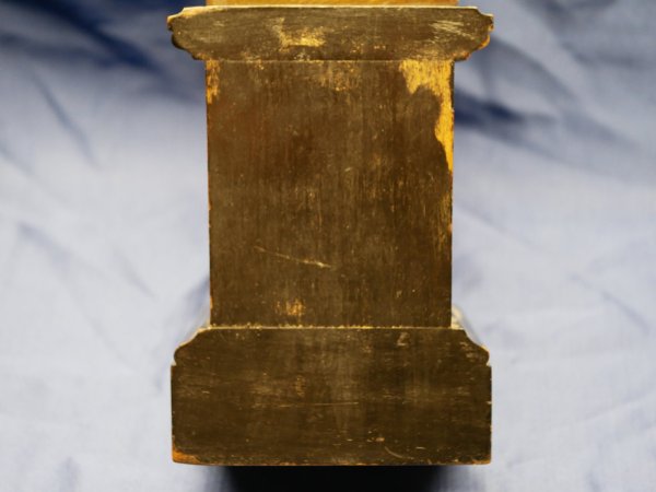 Bronzierte Büste mit Bildnis von Kaiser Wilhelm II auf Holzsockel mit Plakette "Offizierschiessen am 5.8.03 1.Preis"