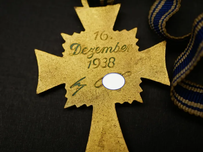 Mother's Cross in Gold on long ribbon