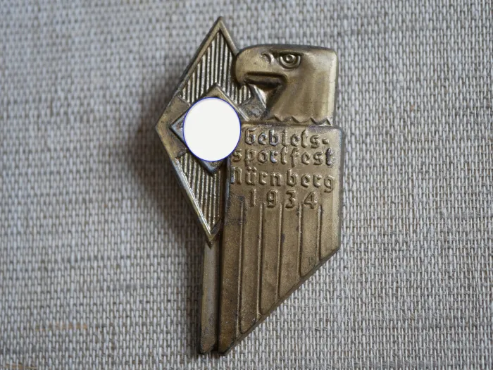 Badge - Hitler Youth Regional Sports Festival Nuremberg 1934