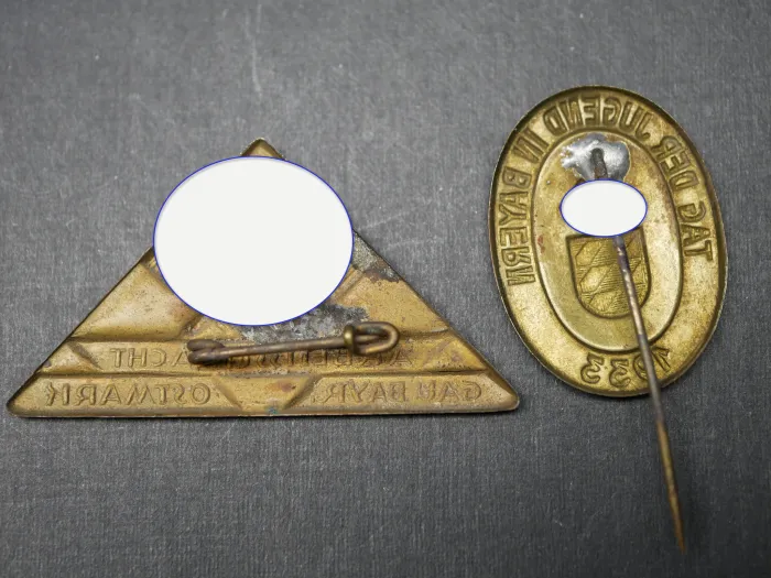 2 badges - Labor Battle Gau Bavaria Ostmark + Youth Day in Bavaria 1933