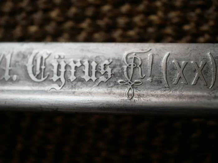 Imperial German Navy – Presentation saber with Damascus blade and deluxe hilt by manufacturer WKC