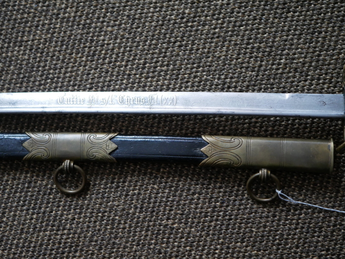 Kaiserliche Marine - Geschenksäbel mit Damastklinge und Extragefäß vom Hersteller WKC