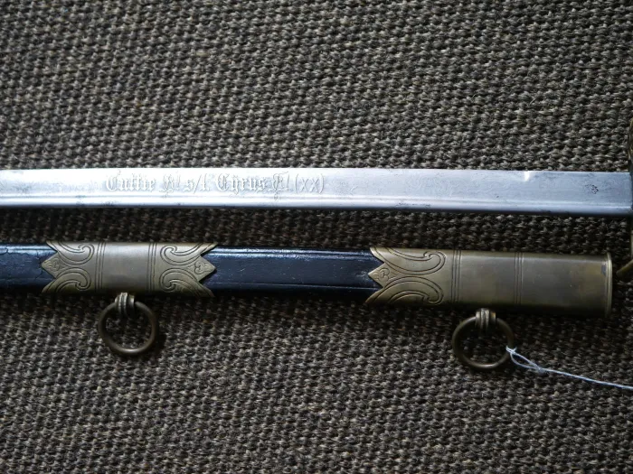 Imperial German Navy – Presentation saber with Damascus blade and deluxe hilt by manufacturer WKC