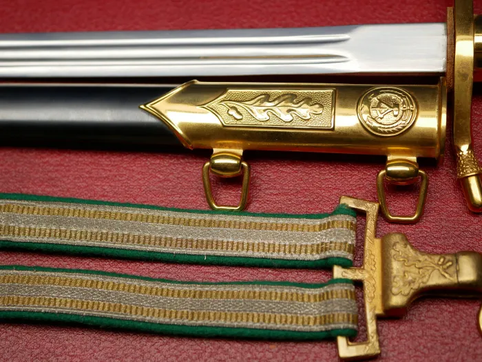 Original GDR NVA General's Dagger of the Border Troops (GT), with Brocade Hanger, in Case