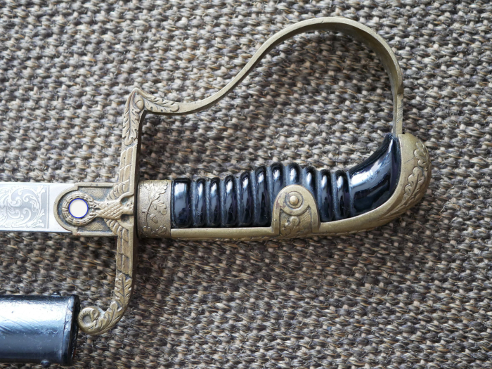 Wehrmacht officer's saber with double-sided blade etching "Kavallerie Regiment 3"