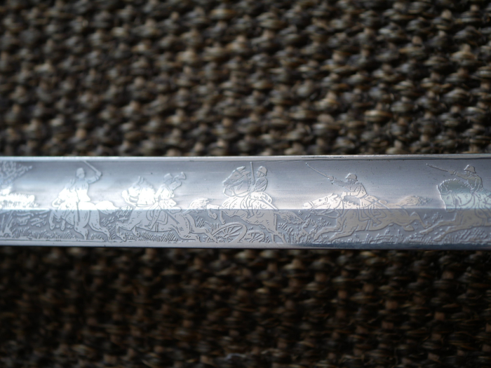 Wehrmacht officer's saber with double-sided blade etching "Kavallerie Regiment 3"