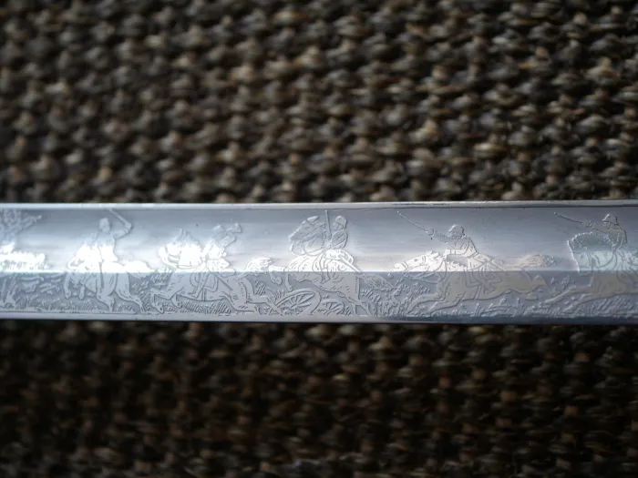 Wehrmacht Säbel für Offiziere mit beidseitiger Klingenätzung "Kavallerie Regiment 3"
