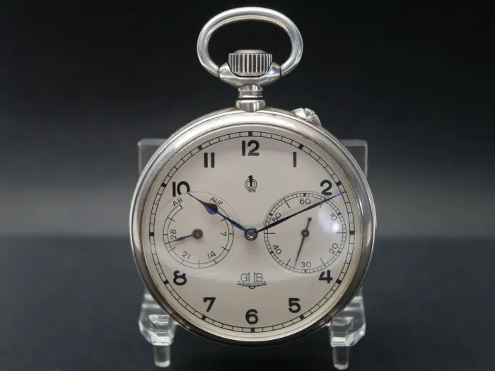 DDR NVA VM Volksmarine - Taschenuhr / Marine-Beobachtungsuhr GUB Glashütte, 1er Qualität - mit Gravur