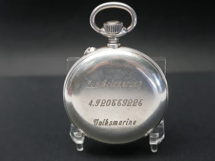 DDR NVA VM Volksmarine - Taschenuhr / Marine-Beobachtungsuhr GUB Glashütte, 1er Qualität - mit Gravur