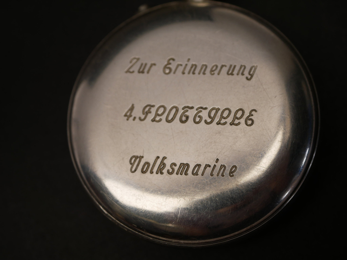 GDR NVA VM (People's Navy) – Pocket watch / Naval observation watch, GUB Glashütte, 1st quality – with engraving
