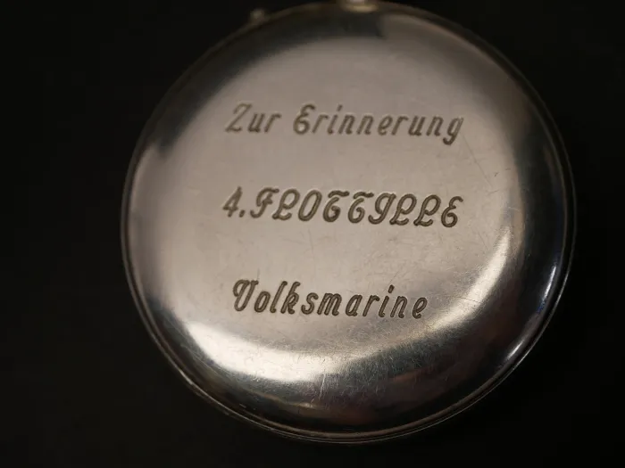 DDR NVA VM Volksmarine - Taschenuhr / Marine-Beobachtungsuhr GUB Glashütte, 1er Qualität - mit Gravur