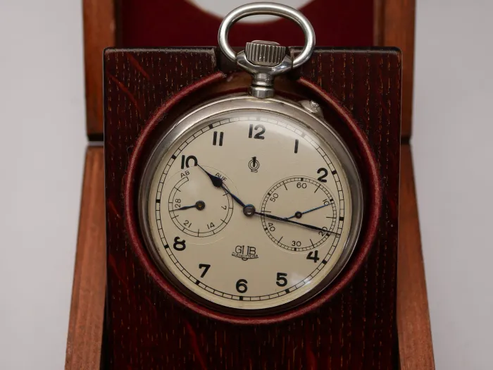 DDR NVA VM Volksmarine - Taschenuhr / Marine-Beobachtungsuhr GUB Glashütte, 1er Qualität - mit Gravur