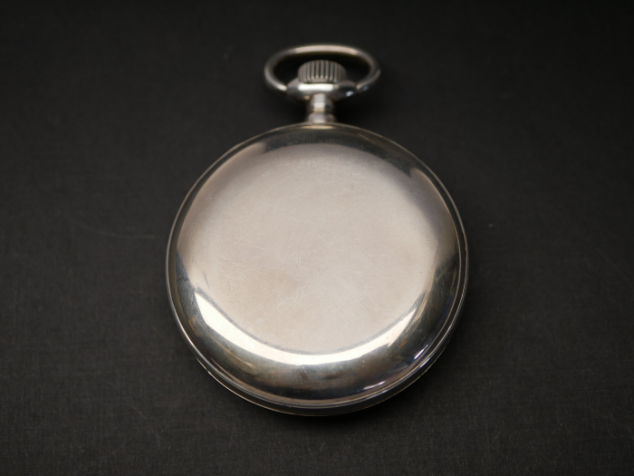 GDR NVA Pocket Watch – Extremely rare GUB Glashütte observation watch with black dial, in case