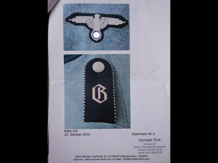 SS VT Verfügungstruppe Jacke / Feldbluse M34 für Mannschaften "Germania"