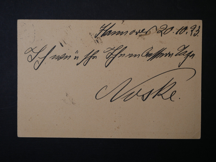 Gustav Noske (1868 - 1946) - Karte mit handschriftlicher Signatur - erster Reichswehrminister